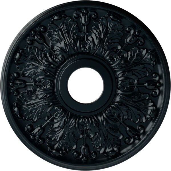 Ekena Millwork Apollo Ceiling Medallion (Fits Canopies up to 5 5/8"), 16 1/2"OD x 3 5/8"ID x 1 1/8"P, Night Shade CM16APNSF - main